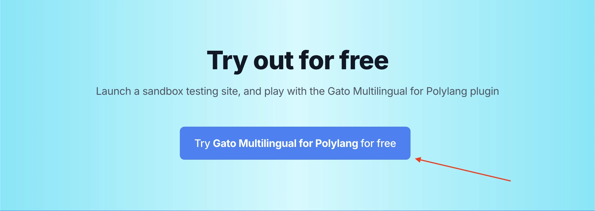 Botão para experimentar o plugin