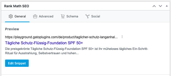 Título e descrições de SEO traduzidos